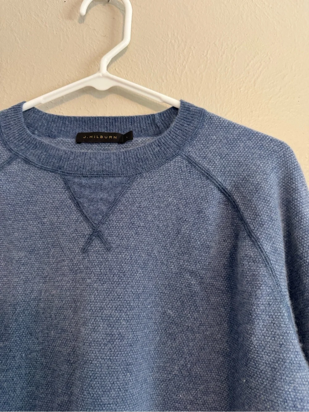 J. Hilburn Men’s Wool and Cashmere Blend Crewneck Sweater
